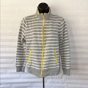 Onque Casuals Women's Gray Zip-Up Jacket Size M Lightweight Travel Layer